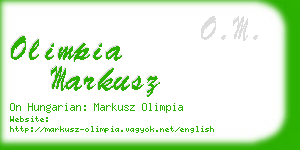 olimpia markusz business card